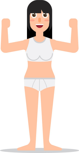 平面设计女性健康孤立模型图片下载