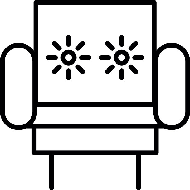 舒适的沙发家具孤立图标图片下载