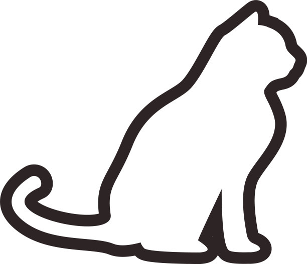 猫动物图标设计模板隔离图片下载