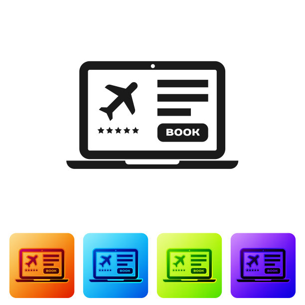 带电子登机牌的黑色笔记本电脑图片下载