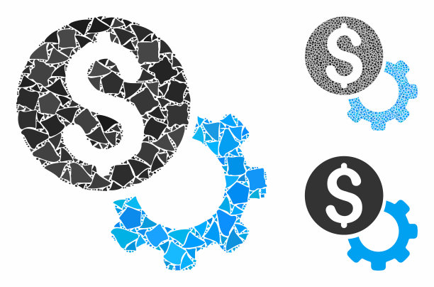 支付工具马赛克图标不规则块图片下载