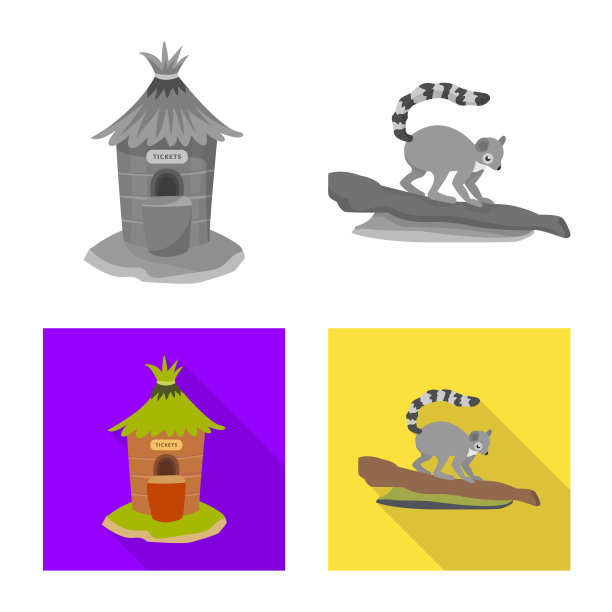 自然和乐趣的标志集图片下载