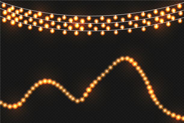 圣诞节发光花环图片下载