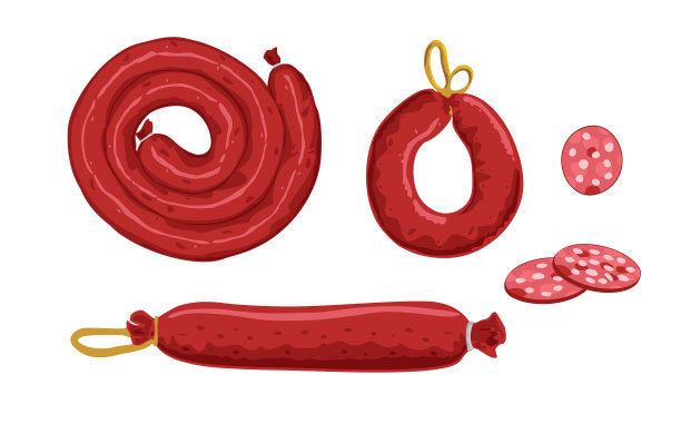 香肠装新鲜和准备好的肉牛肉图片下载