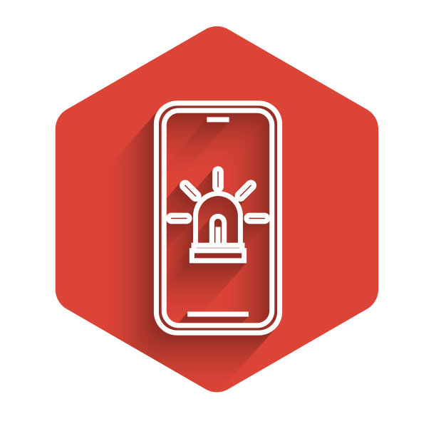 白线手机，智能家居和报警图片下载