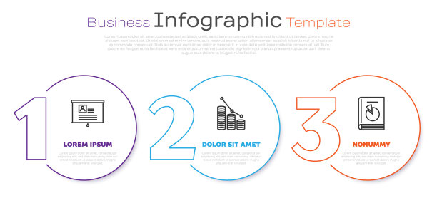 设置线板与简历饼图信息图图片下载