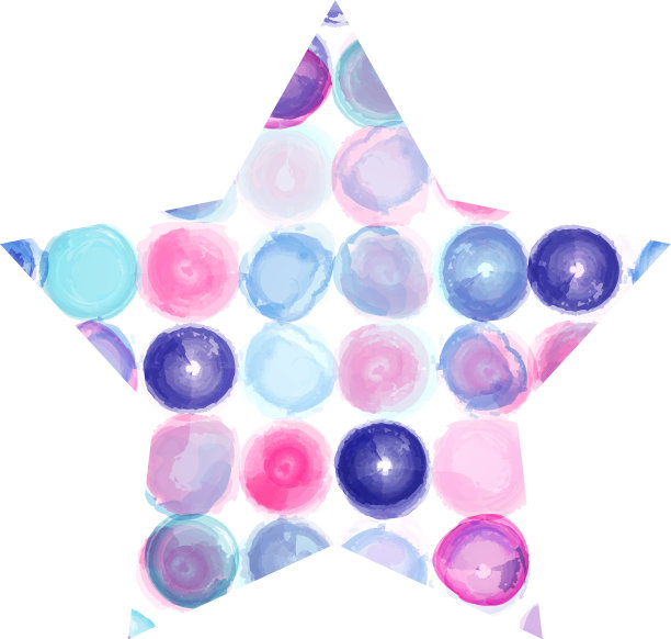 一颗带有水彩的星星图片下载