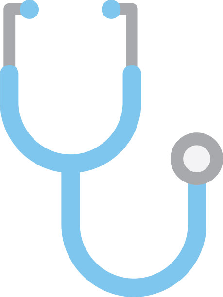孤立医疗听诊器图标平面设计图片下载