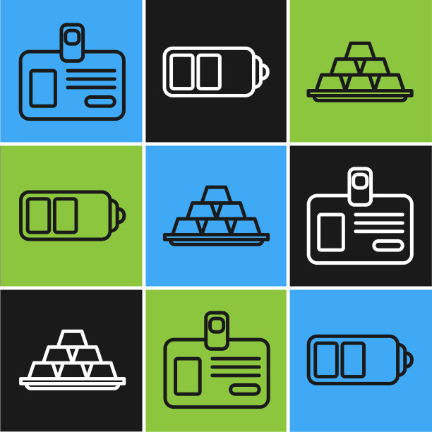 设行标识牌和金条图片下载