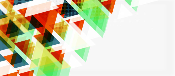 横幅用彩色马赛克几何三角形图片下载