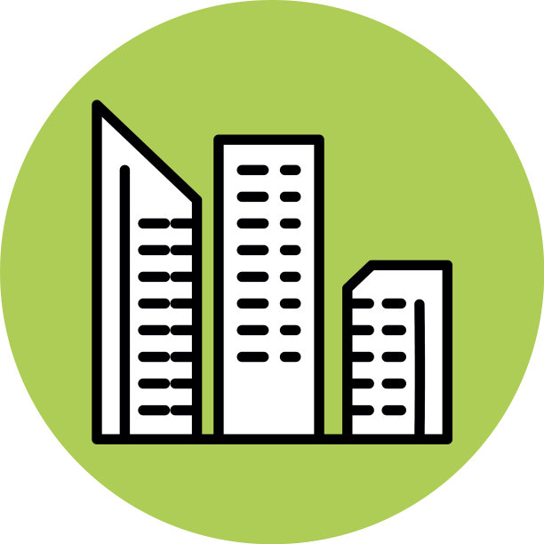 孤立的建筑图标块设计图片下载