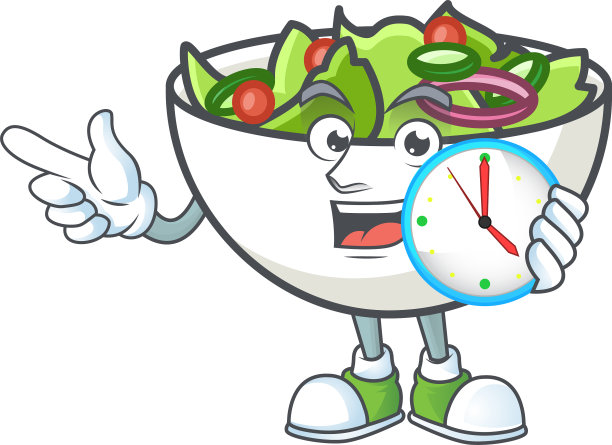沙拉与卡通中的时钟角色图片下载