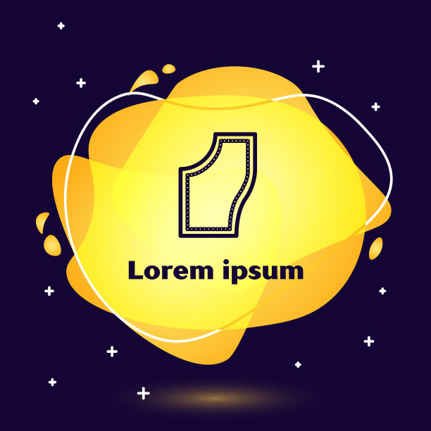 缝纫图案上的黑线孤立在暗色上图片下载