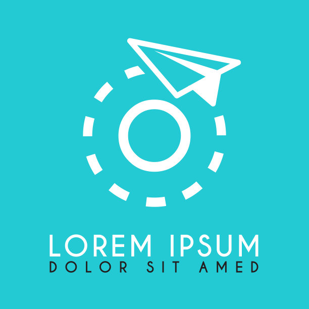 白色纸飞机的标志中有字母o图片下载