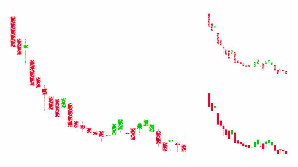 烛台图表下降减速马赛克图标图片下载