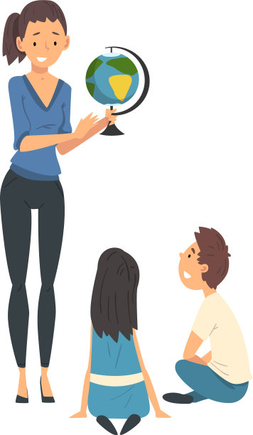 女教师站在黑板旁图片下载