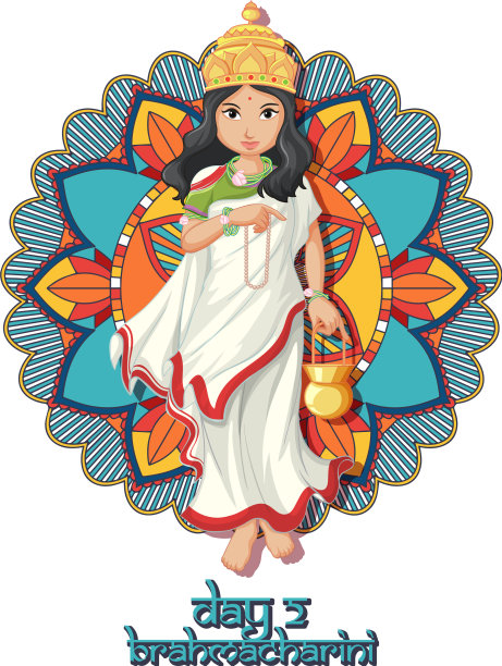 纳瓦拉蒂节日海报设计与女神图片下载