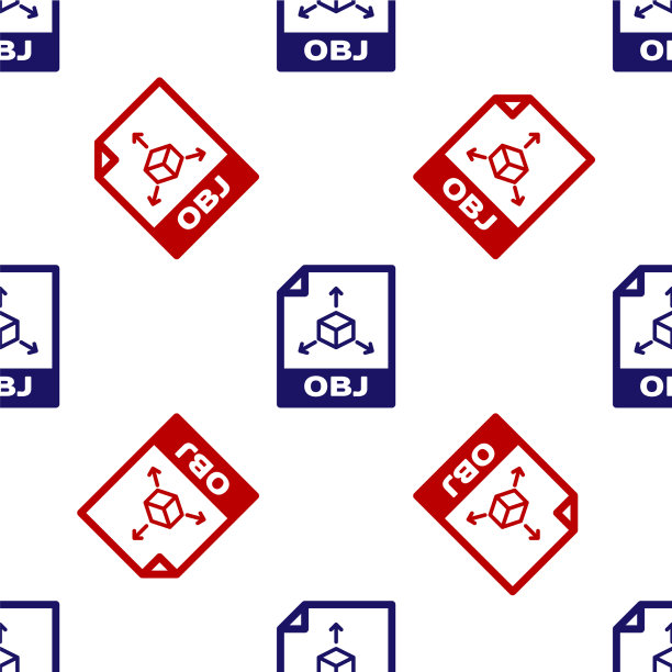 蓝色和红色obj文件文件下载obj图片下载