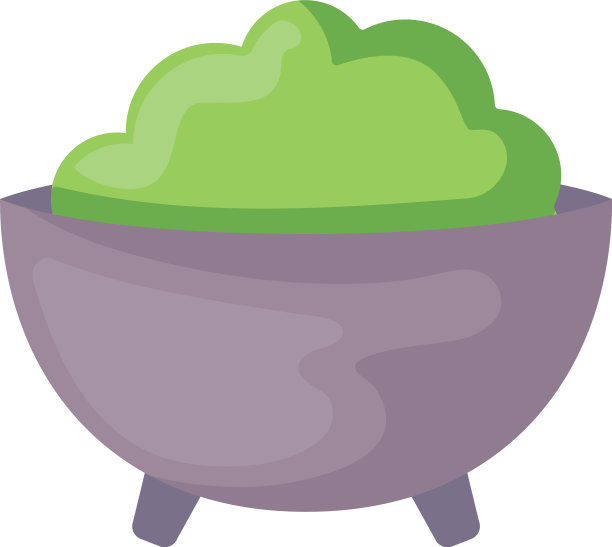 碗与鳄梨酱在白色背景图片下载