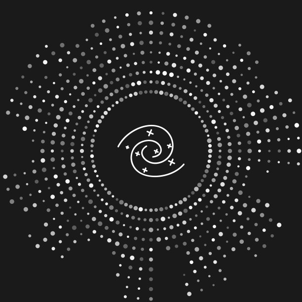 白色黑洞图标孤立在灰色背景图片下载