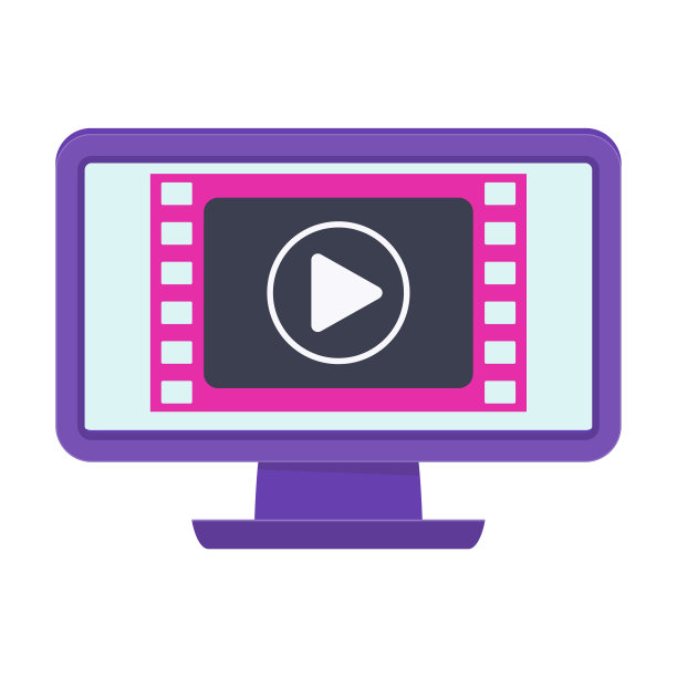 监视器与视频剪辑在屏幕上的视频图片下载