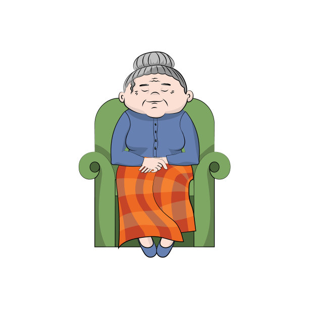 奶奶坐在椅子上睡着了图片下载