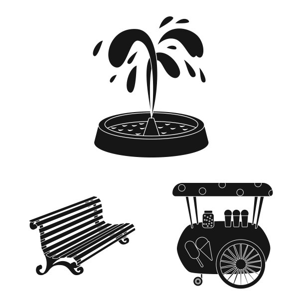 隔离对象公共和放松图标集图片下载