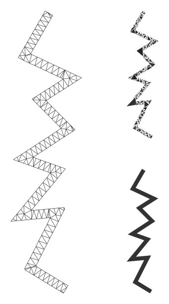z形线网格二维模型和三角形图片下载