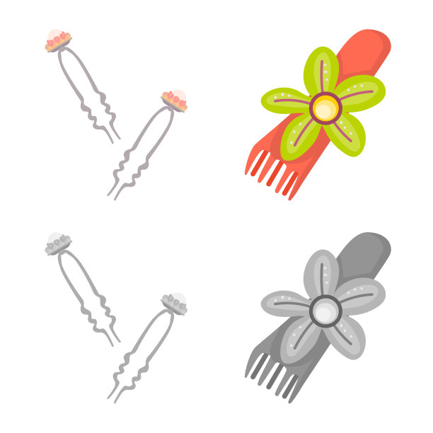 孤立对象美与时尚符号集图片下载