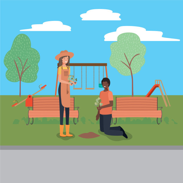 男女园艺概念设计图片下载