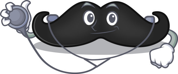 在一个程式化的医生胡子字符图片下载