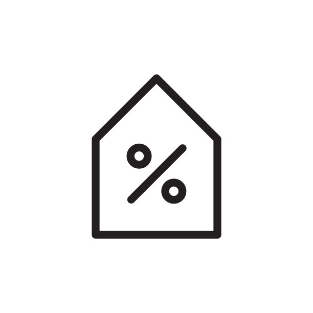 扁平风格线条购买房屋图标logo图片下载