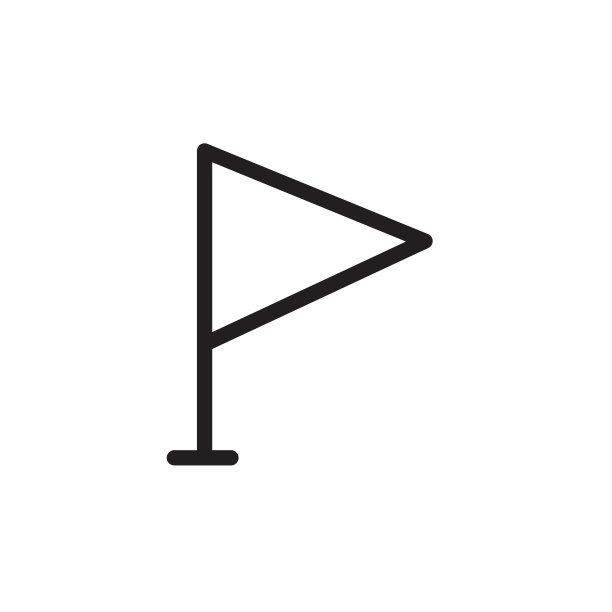 扁平线条旗帜图标logo元素设计EPS图片下载