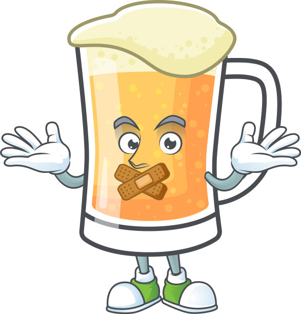 卡通一个马克杯啤酒沉默的吉祥物图片下载