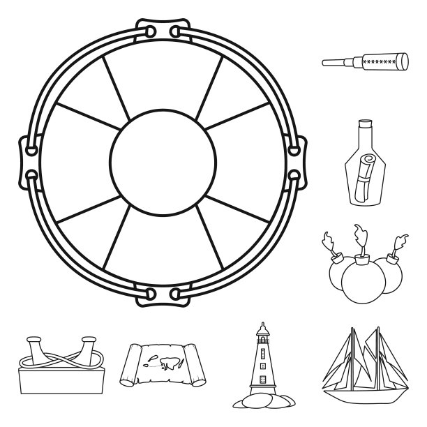 宝藏与海洋标志图片下载