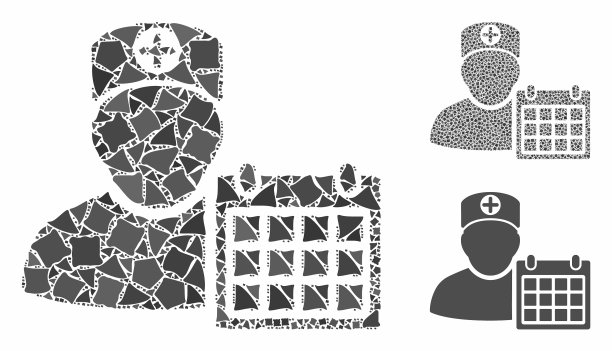 医生日程日历组成图标图片下载