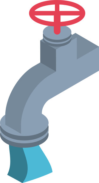 白色背景的水龙头图片下载