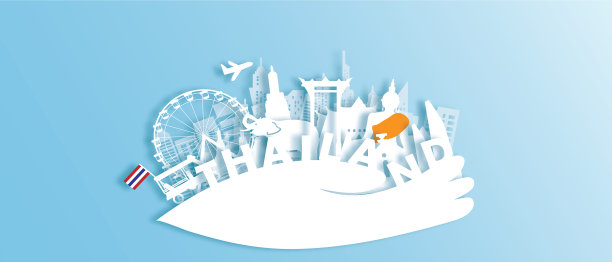 泰国旅游明信片海报旅游广告图片下载