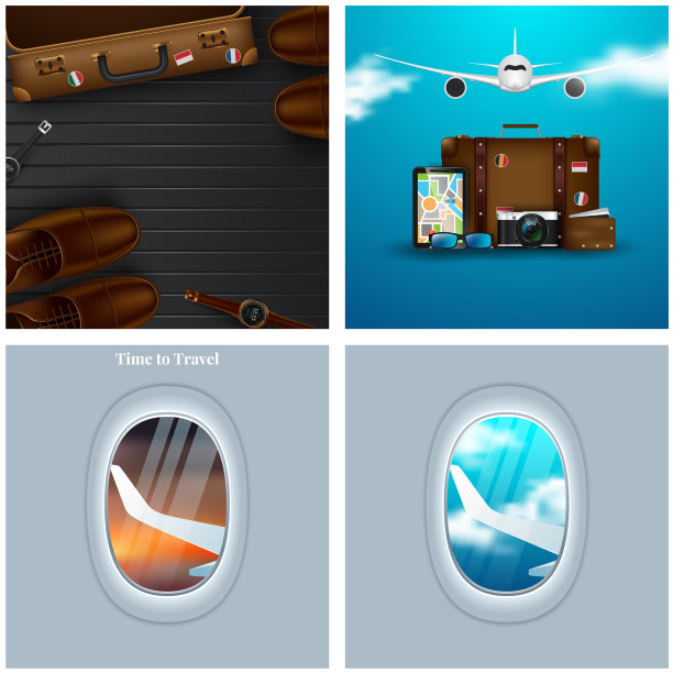 旅行时间与暑假概念横幅图片下载