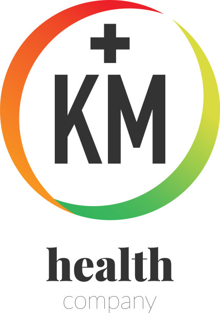 首字母km创意健康标志公司图片下载
