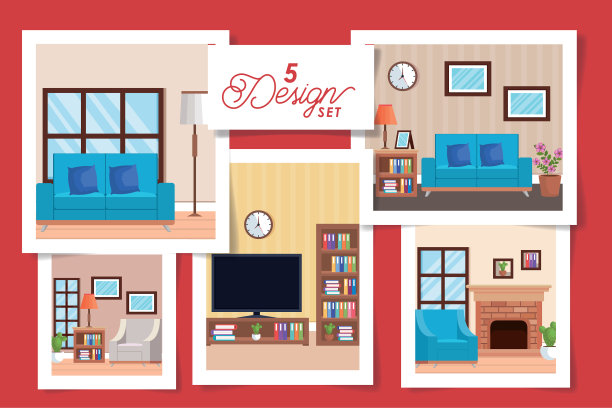 客厅内饰五设计图片下载