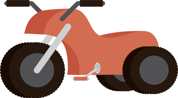 可爱的摩托车玩具孤立图标图片下载