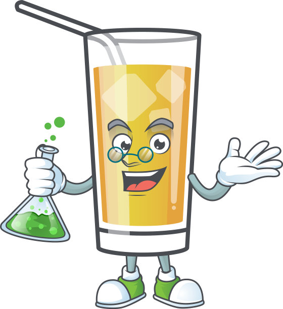 卡通苹果酒与人物教授图片下载