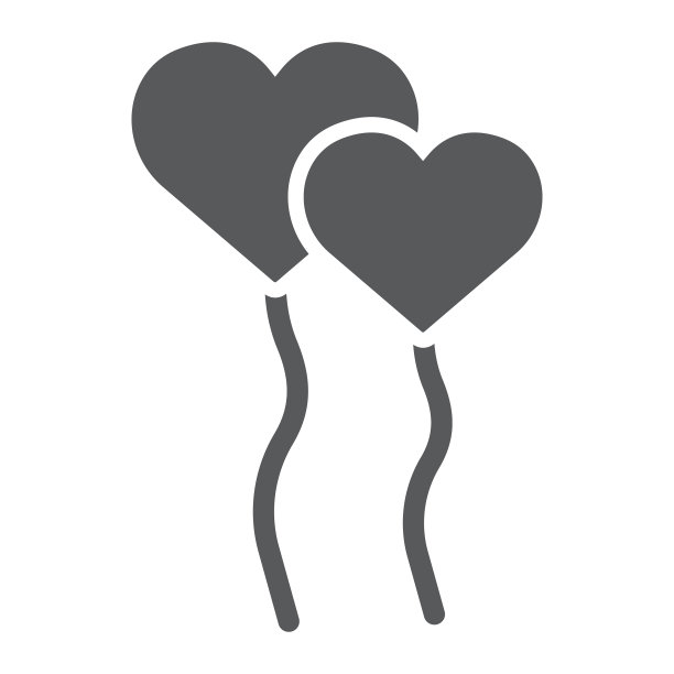 心形气球象征着情人节和节日图片下载