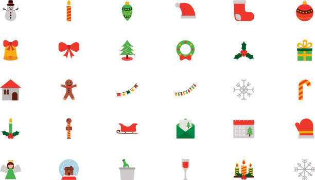 捆绑圣诞快乐集图标图片下载