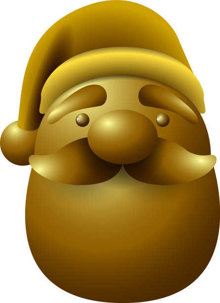 金色圣诞老人卡通图片下载