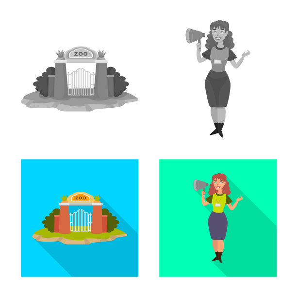 自然和乐趣的标志集图片下载