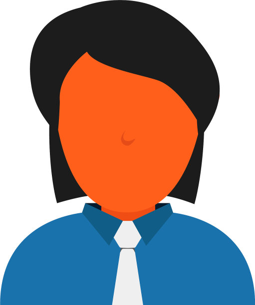 短发女性阿凡达在橙色皮肤风格图片下载