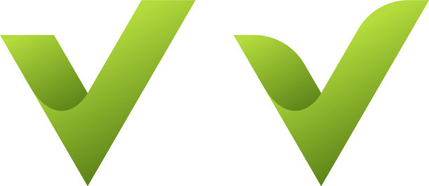 扭字v标志设计图片下载