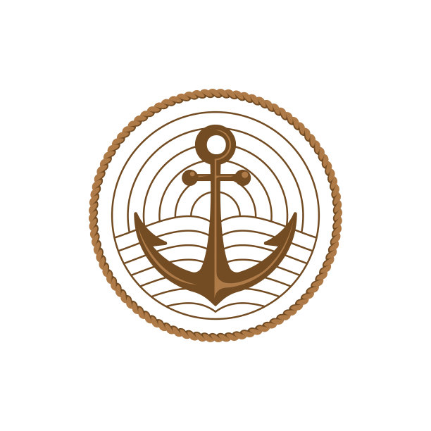 单线海和雷达船锚图片下载